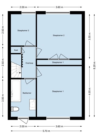 Floorplan - Antwerpsestraatweg 201, 4624 JE Bergen op Zoom